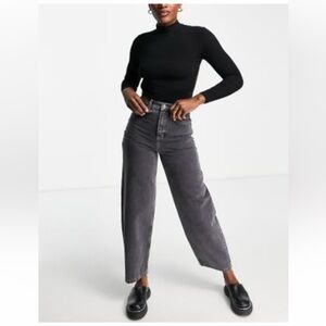 Topshop Charcoal wide Jeans, size 24